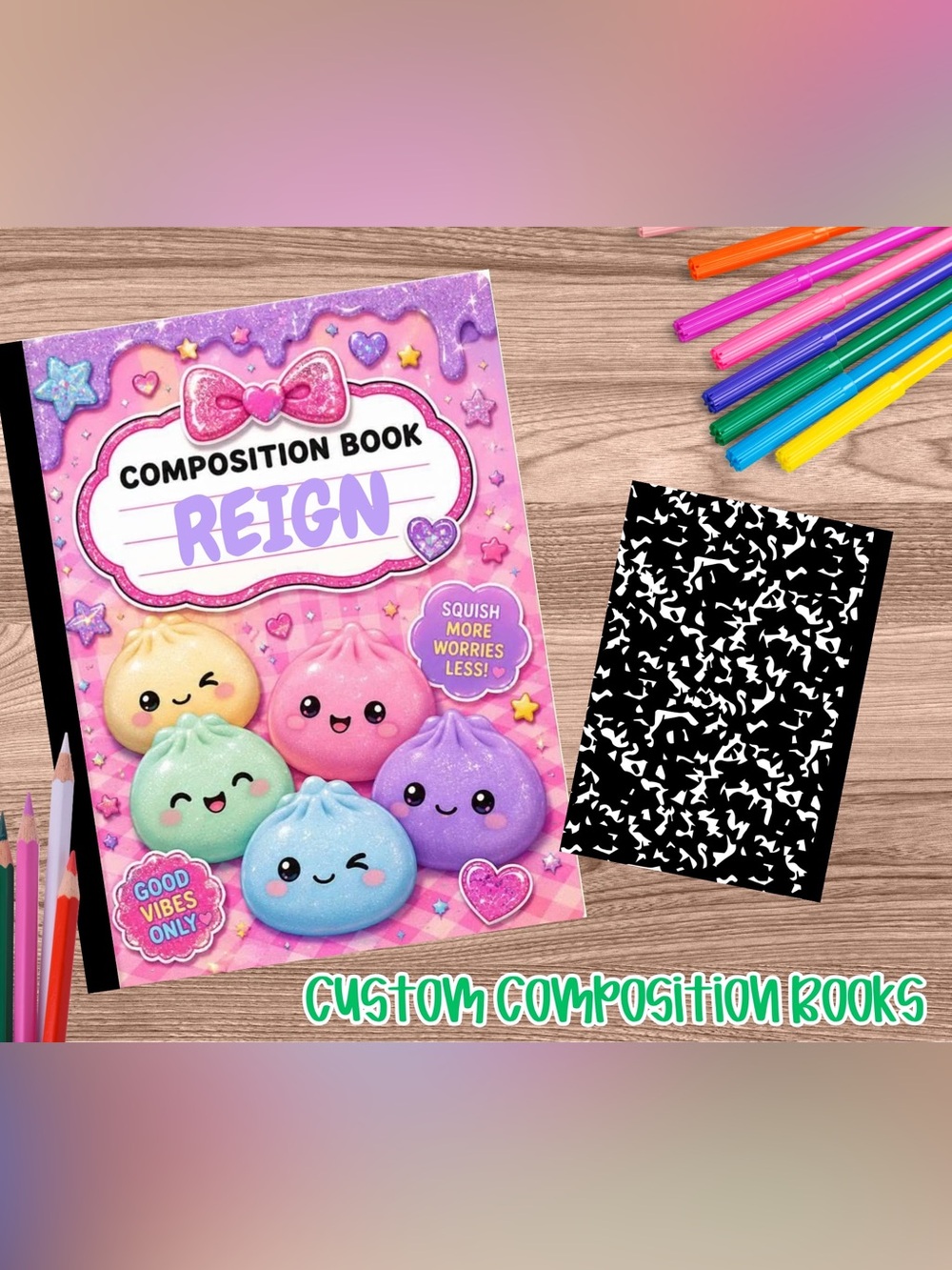 Custom Squishy Dumpling Composition Book